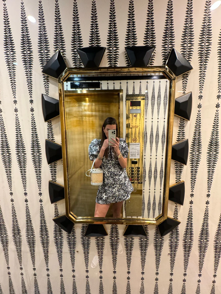 White Cane Wicker Bucket Bag - Image 6